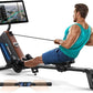 MERACH Rowing Machines for Home, Powerful Electromagnetic Row Machine with 51.2" Extended Rail, 16-Level Handle Resistance Adjustment Rower, 350 LBS Load Capacity, Ergonomic Comfort Seat, Easy Storage