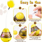 Interactive Cat Toys for Indoor Cats,Tumbler Toy for Kitten Tracking Balls Treat Dispenser for Bored Cat and Small Dogs to Chase and Exercise (Yellow)