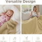 Threadmill King Size Blanket | 4 Layer 100% Cotton Gauze | Lightweight, Breathable, and Cozy Summer |Muslin Blanket for Couch, Bed| Beige