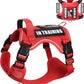WINSEE Service Dog in Training Harness with 5 PCS Patches, Reflective Tactical Dog Vest Harness, Adjustable Soft Oxford Pet Harness with Easy Control Handle, Hook & Loop Panels for Walking Hiking