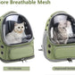 Cat Backpack Carrier, Breathable Cat Carrier Large Space Bubble Pet Backpack for Kitty Small Dog up to 15lbs, Transparent & Foldable Pet Carrier for Travel Hiking
