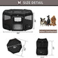 DONORO Dog Playpen Portable Pet Play Pens for Small Dog/Cat/Rabbit/Chicks, Cat Playpen Indoor/Outdoor with Carring Case, Removable Zipper Top and Bottom (Black, Medium (36"x36"x20"), 8)