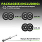 Olympic Bumper Plates Set 2 Inch, 10-55 lbs Rubber Weight Plates with 45 lb (20kg) Black/Silver Barbell, Strength Training & Weight Lifting for Home Gym