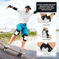 Skating Protective Gear Adult Knee and Elbow Pads Wrist Guards for Roller Skating Skateboarding, Skate Pads Adult Knee Pads for Men Women White