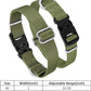 Mikivery Nylon Dog Collar with Quick Release Buckle Soft Adjustable Sturdy for Small Medium Large Dogs Military Green,M