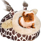 LEFTSTARER Guinea Pig Rat Bed and Hideout for Ferret Hedgehog Sleep and Hide, Hamster Small Pet Animals Supplies Toy Cage Accessories Nest