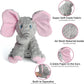 DODODOLA Dog Toys Puppy Toys Cute Squeaky Elephant Dog Toy with Crinkle Paper Stuffed Plush Animal to Keep Them Busy for Small Medium Large Dogs