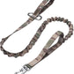 EXCELLENT ELITE SPANKER Bungee Dog Leash Tactical Nylon Adjustable Tactical No Pull Leads Rope for Dogs Quick Release Military Rope with 2 Control Handle (MCP)