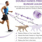 Hands Free Dog Leash, Adjustable Waist Belt with Double Padded Handles,Retractable Bungee, Waist Leash for Dog Walking,Running, No Pull,Purple