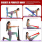 Resistance Bands, Exercise Bands, Physical Therapy Bands for Strength Training, Yoga, Pilates, Stretch Elastic Band with Different Strengths, Workout Bands for Home Gym