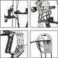 Short Axle Compound Bow Hunting Package Adjustable Draw Weight 15-32 Lbs No Bow Press Needed Includes 8 Carbon Arrows, Wrist Release & Sight Left/Right Hand (Short Shaft Type 1)
