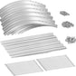 Land Guard 8×2×1.5ft Galvanized Raised Garden Bed Kit, Raised Garden Boxes Outdoor, Oval Metal Raised Garden Beds for Vegetables, Silver