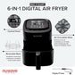Nuwave Brio 8-Qt Air Fryer, Powerful 1800W, Easy-to-Read Cool White Display, 50°-400°F Temp Controls, 100 Pre-Programmed Presets & 50 Memory Slots, Integrated Smart Thermometer, Linear T Technology
