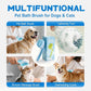 Dog Bath Brush, Silicone Pet Bath Brush with Soap Dispenser,Deep Cleansing & Gentle Massage for Dogs & Cats, Suitable for Long & Short Hair, Easy Grip, Bathing & Grooming(Blue)