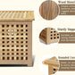 Bench with Storage, Acacia Laundry Hamper with Seat, Storage Benches with Seating for Entryway, Living Room, Bedroom, Bathroom (15.7x19.7x17.7in)