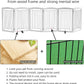 ZJSF Freestanding Dog Fence Indoor, Foldable Dog Gate for Doorways, Stairs or Hallways, Sturdy Wood Extra Wide Pet Gate with Support Feet for The House, White, 32 "Height-6 Panels
