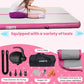 DOBESTS Inflatable Air Gymnastics Mat Tumbling Mat Tumble Track Gymnastics Training for Kids Home 6.6 feet 10 feet 13feet 16feet 20feet 4/8inch Thick for Cheerleading Dance Yoga Cheer Water With Pump