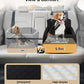 Dog Car Seat for Small & Medium Dogs Under 35lbs, Detachable & Washable Pet Car Seat, Interior Height 6 Inches Pet Travel Bed with Storage Pockets and 2 Dog Safety Belts (Black)