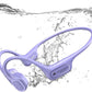 Bone Conduction Bluetooth Headphones-SurfAudio, IP68 Waterproof Swimming Headphones with 32GB MP3 Player, Lightweight Open Ear Design for Swimming/Surfing/Marathon/Cycling(Purple)