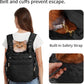OFY Cat Carrier Puffy Backpack Breathable Small Dog Front Backpack Large Space for Small Dogs, Drawstring & Water-Resisant Pet Bag for Travel Hiking, Black Patent Pending
