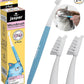 Jasper Microbrush Cat Toothbrush, Soft-Bristled Toothbrush Kit for Felines & Small Dogs, Premium Non-Slip Handle with 2 Replaceable Tooth Brush Heads, Use with Cat Toothpaste