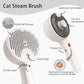 Cat Steam Brush For Shedding, Steamy Dog Grooming Brush With 2-Speed Spray, Blue Light And Release Button, Rechargeable Water Pet Hair Brushes Wet Self Cleaning Cat Spa Brush Cat Comb (White)