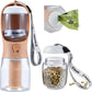 Dog Water Bottle with Food Container & Poop Bag Holder, Travel Water Bowl, Portable Pet Dispenser, Dog Stuff Accessories Items, Puppy Essentials Necessities for Yorkie Chihuahua Walking Hiking