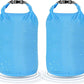 Desoto Waterproof Dry Bag 2 packs, 2L/5L/10L/20L/40L/70L Dry Sack Lightweight Portable, Dry Storage Bag to Keep Gear Dry Clean for Kayaking, Gym, Hiking, Swimming, Camping