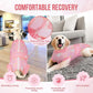 Lukovee Recovery Suit for Dogs, Zipper-On Onesie for Female Male Dog, Abdominal Wounds Cone E-Collar Alternative, Prevent Licking Spay (4XL, A-Pink)