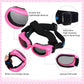 Frienda Dog Helmet and Goggles, UV Protection Doggy Sunglasses and 4 Inch Padded Puppy Motorcycle Helmet Adorable Dog Goggles with Adjustable Belt for Small Dogs Puppy Riding(Pink,S)