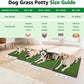 Dog Grass pad with Tray,29”x 18” Indoor Dog Potty with 2 Packs Replacement Artificial Fake Grass-5 Packs Disposable Puppy Pads,for Puppy Training Apartment,Apartment Use