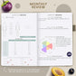 Clever Fox Wellness Planner - Weekly & Daily Health and Wellness Log, Food Journal & Meal Planner Diary for Calorie Counting, Notebook for Medical Condition Tracking, A5-Sized - Pearl