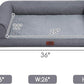 Hollypet Orthopedic Dog Bed for Large Dogs, Supportive Foam Pet Couch with Removable Washable Cover and Non-Slip Bottom, Waterproof Lining Dog Sofa Bed, Gray, L (36 * 26 * 8)