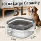 3L Dog Water Bowl No Spill 101oz Large Capacity Spill Proof Slow Drinking Water Feeder No Splash Pet Water Bowl Vehicle Carried Travel Dog Bowl for Sloppy Messy Drinkers Cats(Dark Gray)