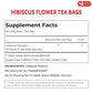 FreshDrinkUS, Premium 60 Hibiscus Flowers Tea Bags, 100% Natural & Pure, Loose Flower Herbal Tea. No Sugar, No Caffeine, No Gluten, Vegan. Great To Drink Hot Or Ice Tea