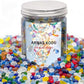 Sea Glass Stones 31oz - Aquarium Rocks & Fish Tank Gravel for Fish Tanks | Vase Fillers, Art & DIY Landscaping with Irregular Gems for Succulents & Terrariums (Colorful, Frosted)