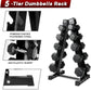 RitFit 5-650 LBS PVC Encased Hex Dumbbell Sets with Optional Rack for Home Gym, Hand weight with Chrome Handle for Strength Training, Workouts