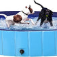 Yaheetech Foldable Dog Pet Bath Pool Hard Plastic Doggy Duck Swimming Pool Collapsible PVC Outdoor Bathing Tub Dog Pools for Large Medium Small Dogs XXXL