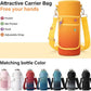 40 oz Insulated Water Bottle | Thickened Stainless Steel Vacuum Metal | Portable Sports Water Jug for Gym and Hiking with Straw, Carrier Bag, Handle Strap | BPA-Free 40 oz
