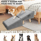 Dog Stairs for Small Dogs and Cats – 2-in-1 Dog Ramp for Bed and Couch, 16.5'' Foldable Wooden Pet Steps, Sturdy Multi-Use Split Ottoman Design, Dark Grey