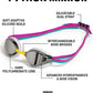 ARENA Unisex Python Racing Swim Goggles for Men and Women Anti-Fog No Leak Max Comfort Dual Strap, Mirror/Non-Mirror Lens