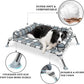 Elevated Raised Dog Bed Cot - Cooling Dog Bed with Pillows, Portable Washable Pet Cot with Metal Frame for Indoor & Outdoor Use