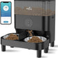 iPettie Automatic WiFi Pet Feeder for 2 Pets, 5L Capacity, 1-10 Meals Per Day, Adjustable Bowl Height, Smart Dog Cat Feeder with 2 Stainless Steel Bowls, 2.4G WiFi App Control for Cats and Small Dogs