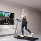 Treadmill with 5% Incline, 300lbs Capacity Folding 15 HP Small Treadmills for Home Portable Running Treadmill with Handles Quiet Brushless Dual Cushion System, Electric Compact Treadmil