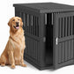 Dog House - Resin Outdoor Dog Kennel with Ventilated Design, Waterproof Dog Bed Shelter for Backyard, Garden & Patio