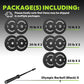 Olympic Bumper Plates Set 2 Inch, 10-55 lbs Rubber Weight Plates with 45 lb (20kg) Black/Silver Barbell, Strength Training & Weight Lifting for Home Gym
