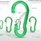sprookber 3.2 Inch Aluminum Carabiner Clips D Ring, Caribeaner Spring Snap Hook with Keychain for Camping, Hiking, Gym & Outdoor Gear, Set of 10