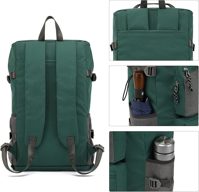 Kalesi Gym Duffle Bag Backpack 4-Way Waterproof with Shoes Compartment for travel Sport Hiking laptop (Green)