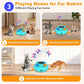 Interactive Cat Toys for Indoor Cats, 3in1 Pet Teaser Toy with Ambush Feather Wand, Fluttering Butterfly and Track Balls, Touch Activated Automatic Kitten Rechargeable Toys