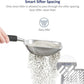 WePet Cat Litter Scoop, Aluminum Alloy Sifter, Kitty Metal Scooper, Deep Shovel with Diagonal Sifting Hole, Long Handle, Kitten Poop Lifter for Litter Box, Large Size, Black Handle
